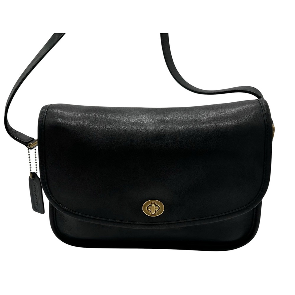 COACH Vtg Black Leather Classic City Crossbody Bag 9790 Glove Tanned USA w/ TAG